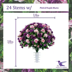 Pink and Purple Mum Cemetery Flower Arrangement for Vase