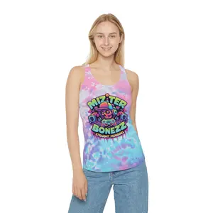 Mizter Bonezz Tie Dye Tank Top Unique Straight Mobbing Design, Slim Fit, Lightweight Fabric