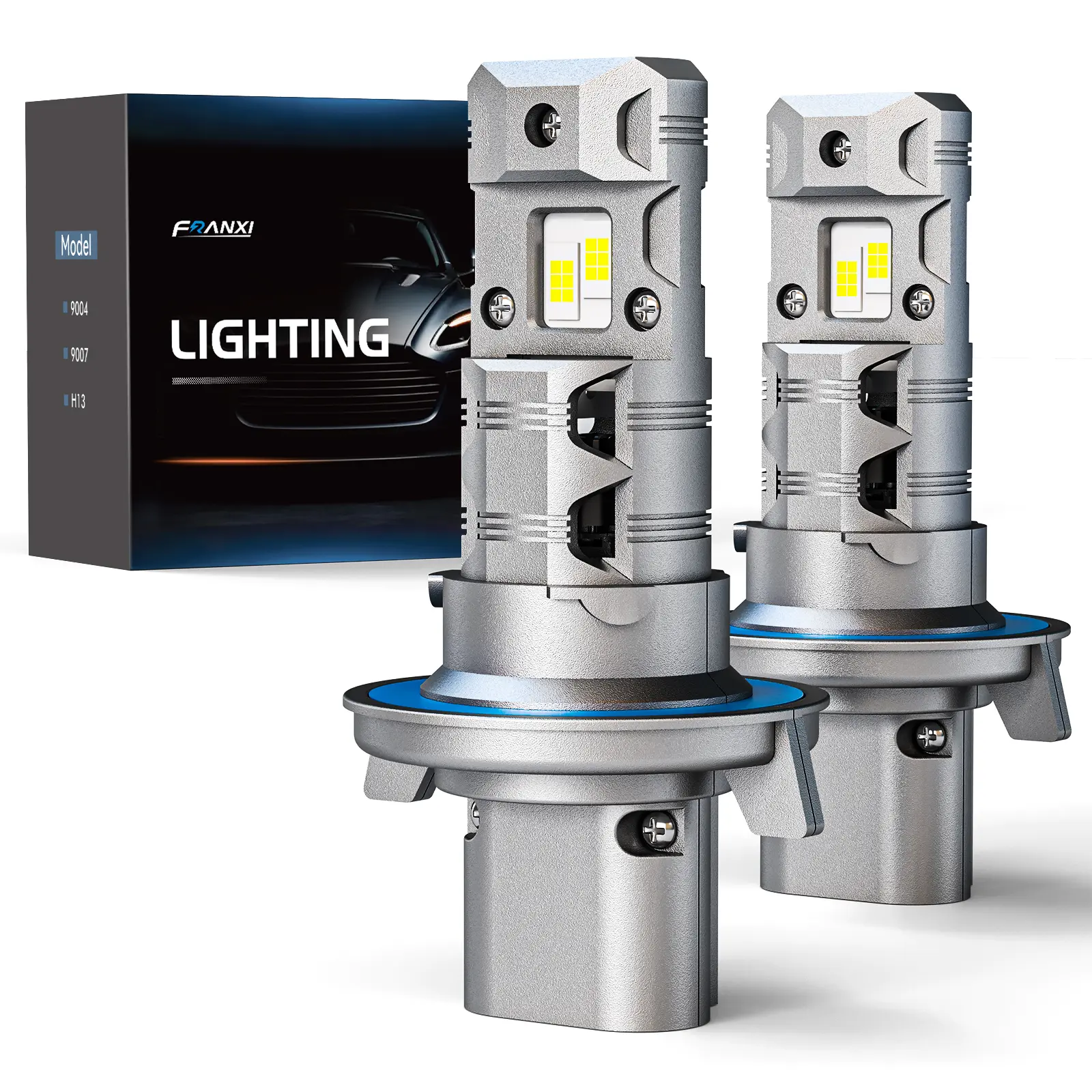 FRANXI  2005-2022 Ford Super Duty – H13/9008 LED Headlight Bulbs, 6000K White, 800% Brighter, 2-Pack