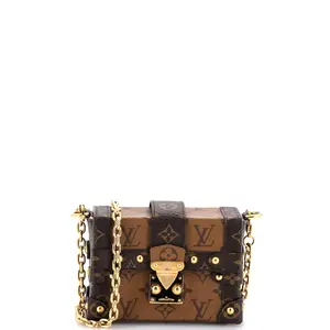 Pre-owned Louis Vuitton Canvas Coated Clutches & Wristlets Essential Trunk NM Reverse Monogram Canvas by Rebag
