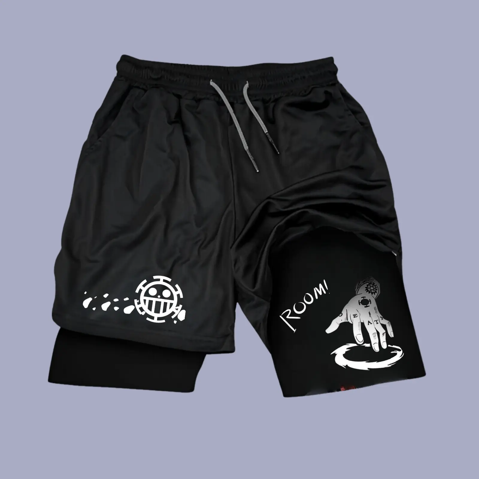 Cotton Trafalgar Gym Shorts, Luffy Zoro Shorts, Onepiece Gym Shorts, Anime Lover