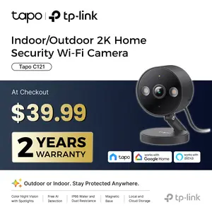TP-Link & Tapo C121 2K QHD Indoor/Outdoor Wi-Fi Home Security Camera |  Color Night Vision | Free AI Detection | IP66 | Magnetic Mount | Dual Spotlights  #SummerWins #DealsForYouDays
