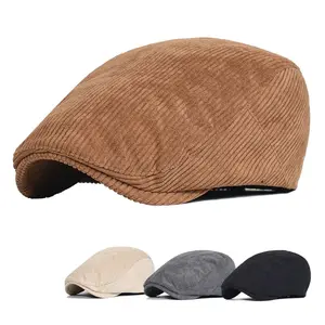 Unisex Autumn Newsboy Caps Men Women Casual Octagonal Hat For Male Detective Hats Retro Flat Caps