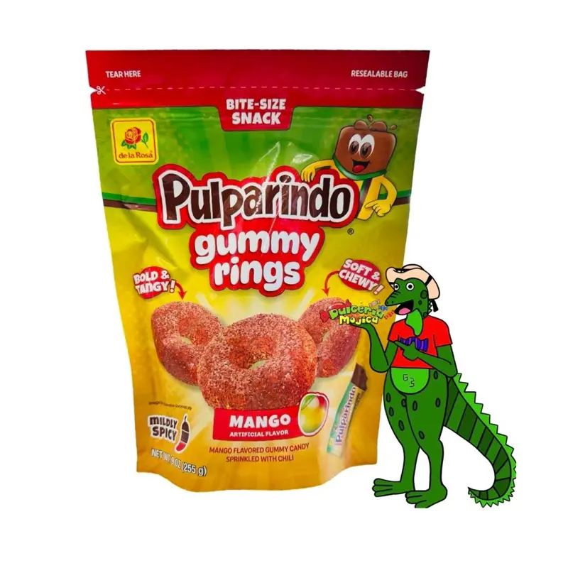De La Rosa Pulparindo Mango Gummy Rings 9oz