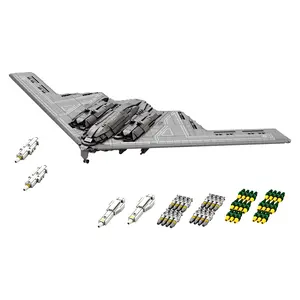 Mocsage MOC-166363 B2 Spirit 1/70 Scale Flying-Wing Ultra-High-Speed Intercontinental Stealth Strategic Bomber Model Building Blocks Set (2063PCS)