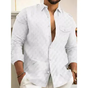 Men's Full Size Button Up Long Sleeve Shirt Plus Size