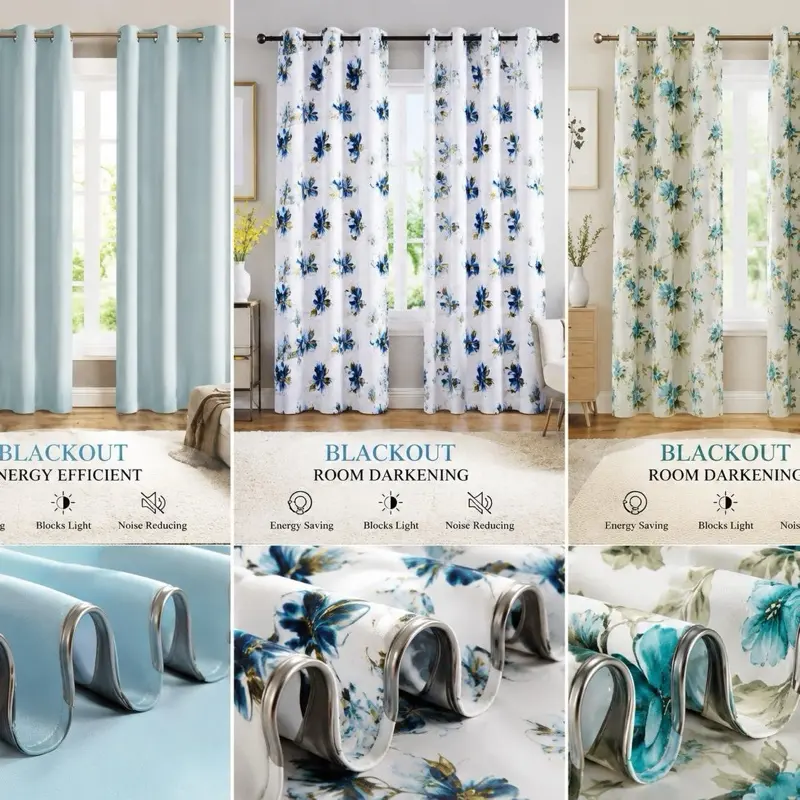 Victoria Solid Blackout Curtain Panel 54” x 84” Sage Green Room Darkening