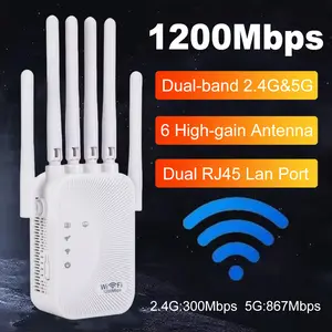 1200/300Mbps Wifi Repeater Amplifier 2.4G 5G Network Expander Range Extender WiFi Signal Booster Wireless Wi-Fi Router