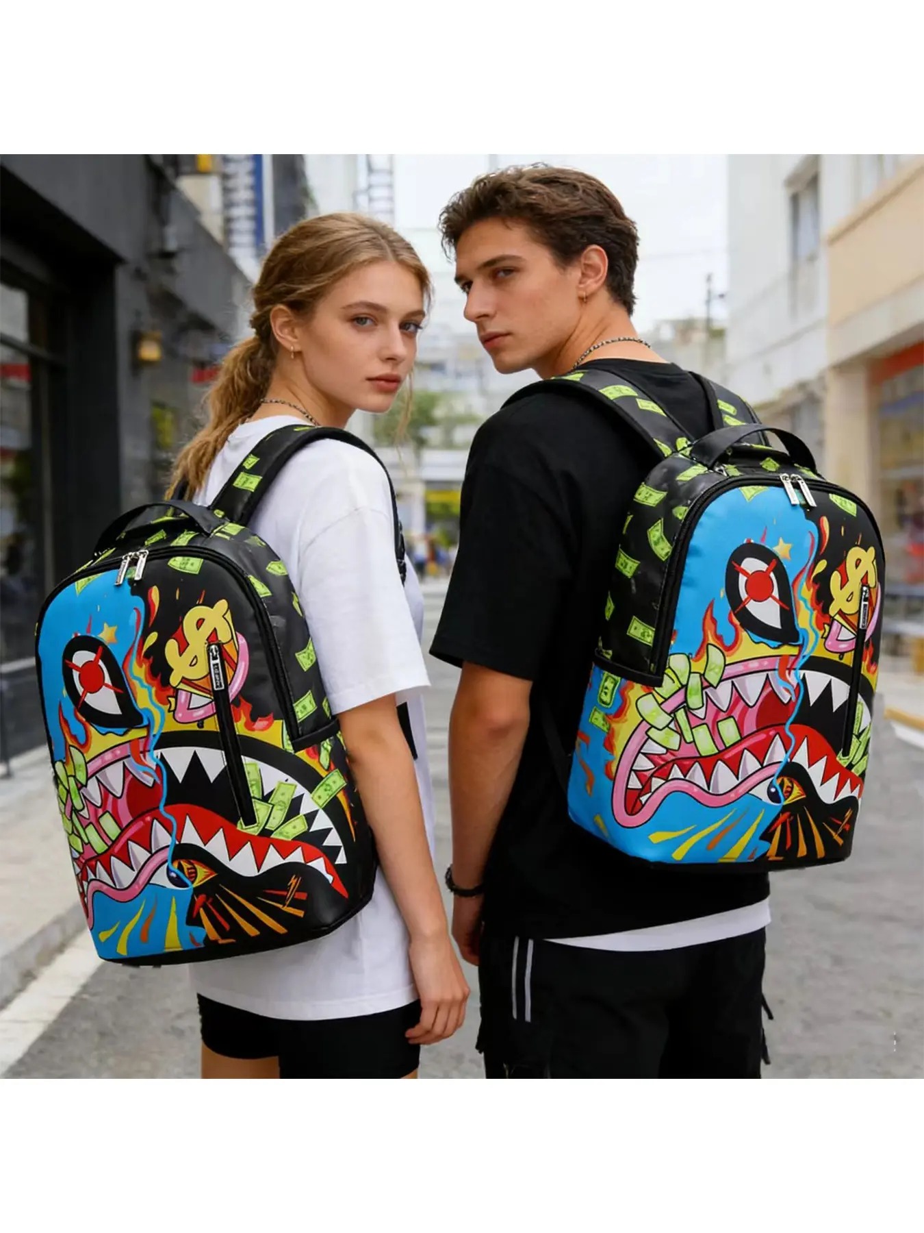 white and black sprayground backpack - TikTok Shop