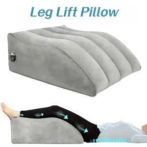 Wedge Pillow for Sleeping - Inflatable Leg Elevation Pillow for Swelling,Circulation,Leg & Back Pain Relief,Leg Support Polyvinyl Chloride Pillow for After Aurgery,Hip,Foot,Ankle Recovery