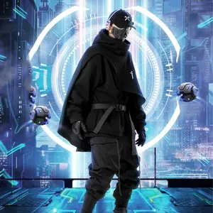 Heavyweight Autumn Winter Functional Style Heavy High Collar Cloak Hoodie Unisex Hooded Fake Two-Piece Pullover Cape Jacket Bold, Cozy & The Ultimate Trendy Outdoor Layer