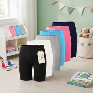 Girls' 6-Pack Compression Spandex Shorts for 4-12 Years - Athletic Wear for Gym, Dance, Yoga, Volleyball & Bike Riding | High Waist Stretchy Workout Shorts Perfect for Sports Activities and Fitness Training