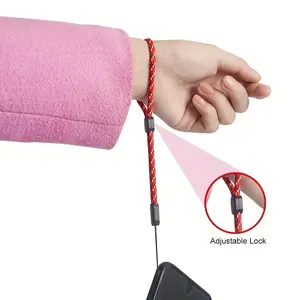 5-Pack Adjustable Phone Lanyard Wrist Strap, Short Anti-Loss Braided Rope, Flashlight USB Drive Power Bank Headphone Case Holder, Phone Accessory, Cell Phone Charm