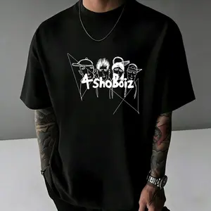 Men's T-Shirt Easter Four Shoboiz Faces Design Comfortable And Versatile 230g  shirt Outdoor Casual Short Sleeve High-Quality Print