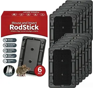 Mouse & Insect Traps 6 Pack, Heavier Sticky Traps with Non-Toxic Glue for Small Mice & Insects. Sticky Mouse Traps Indoor for Home, Easy to Set