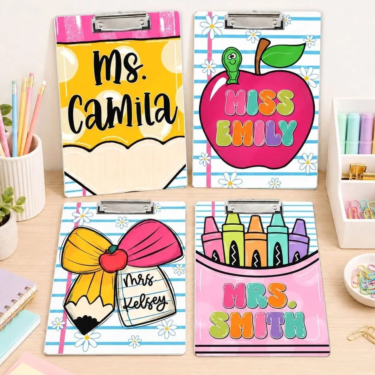 Custom Name Teacher Clipboard: Personalized Back To School Gift for Teachers, Teacher Appreciation Gifts, School Supplies