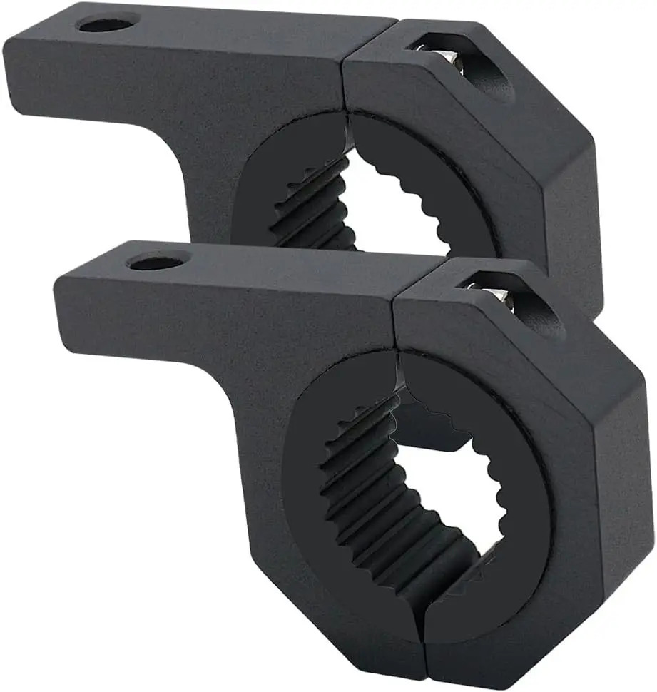 Aluminum 2Pcs Tube Clamp Mounting Bracket Kit Fit 1.37" 1.5" 2" Bullbar Roof Rack Roll Cage for Trucks Car ATV Motorcycle