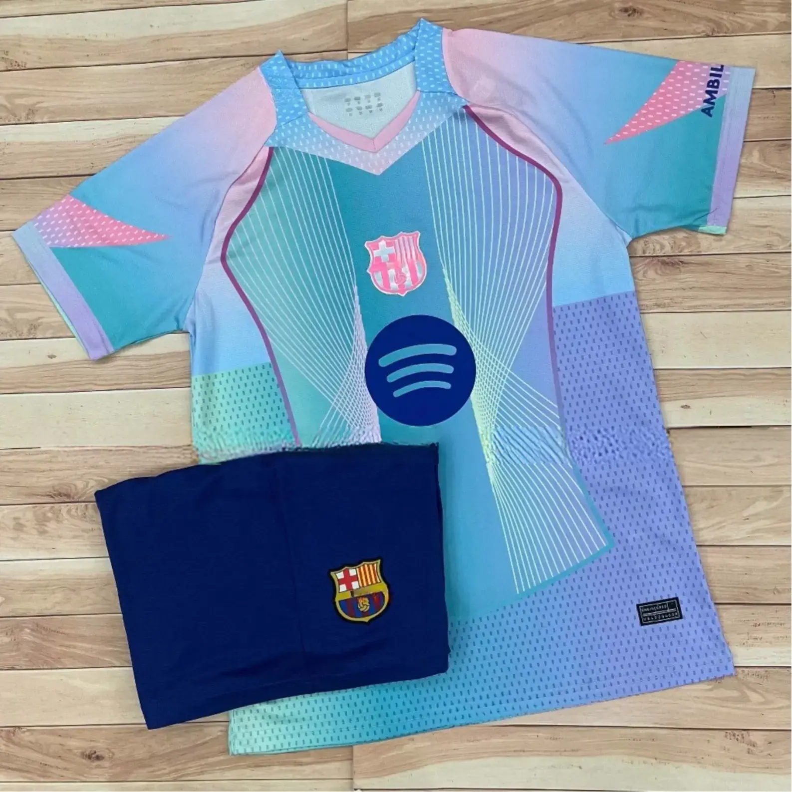 Barcelona FC 25/26 Away Football Kit - Premium Polyester Fabric