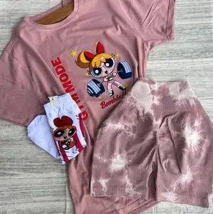 Y2K Powerpuff Girl Shirt, Juicy Cartoon Graphic, Fun Streetwear Style, Oversized 2000s Vibes, Youth and Adult (only shirt)