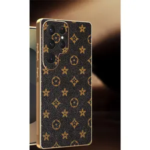 Plated leopard print checkered pattern suitable for Samsung S25 S25PLUS S25ULTRA phone cases S25EDGE S25FE simple and fashionable phone cases Samsung S22ULTRA S22 S22PLUS luxury protective cases Samsung S20 S20FE S20ULTRA S20PLUS shockproof phone cases