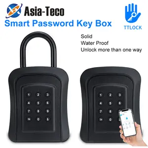 Ttlock Electronic Key Lock Box, Digital Password Wall-Mounted Security Lock, Home Office Key Safe Password Storage Box
