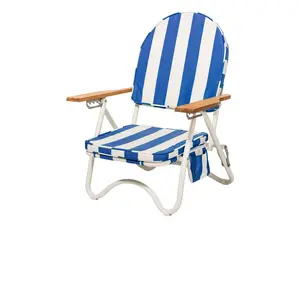 business & pleasure co. Pam Chair in Crew Mediterranean Blue Stripe