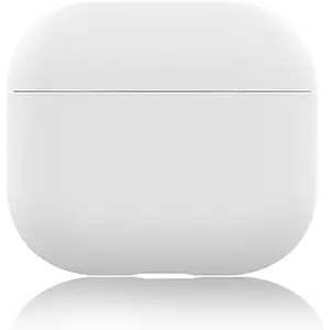 Upgrade Cover for AirPods 3, Silicone Skin Charging Case Cover, 1.5mm Thick, LED Visible (White)