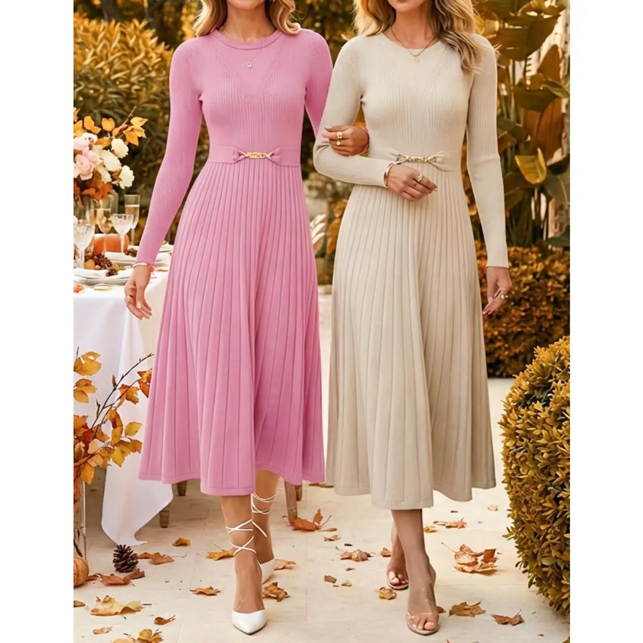 ZESICA Women's Long Sleeve Midi Sweater Dress 2026 Fall Crewneck Knit A Line Pleated Flowy Long Dresses with Belt - TikTok Shop ZESICA Women's Long Sleeve Midi Sweater Dress 2026 Fall Crewneck Knit A Line Pleated Flowy Long Dresses with Belt - TikTok Shop