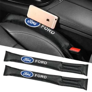 1/2Pcs Leather Carbon Fiber Car Seat Gap Plug Filler Padding Side Seam Leak Proof Plug Filling Strip Pad Interior Accessories For Ford Focus 2 3 MK2 MK3 Mondeo Fiesta Fusion Puma Kuga Ranger Transit Mustang Ecosport