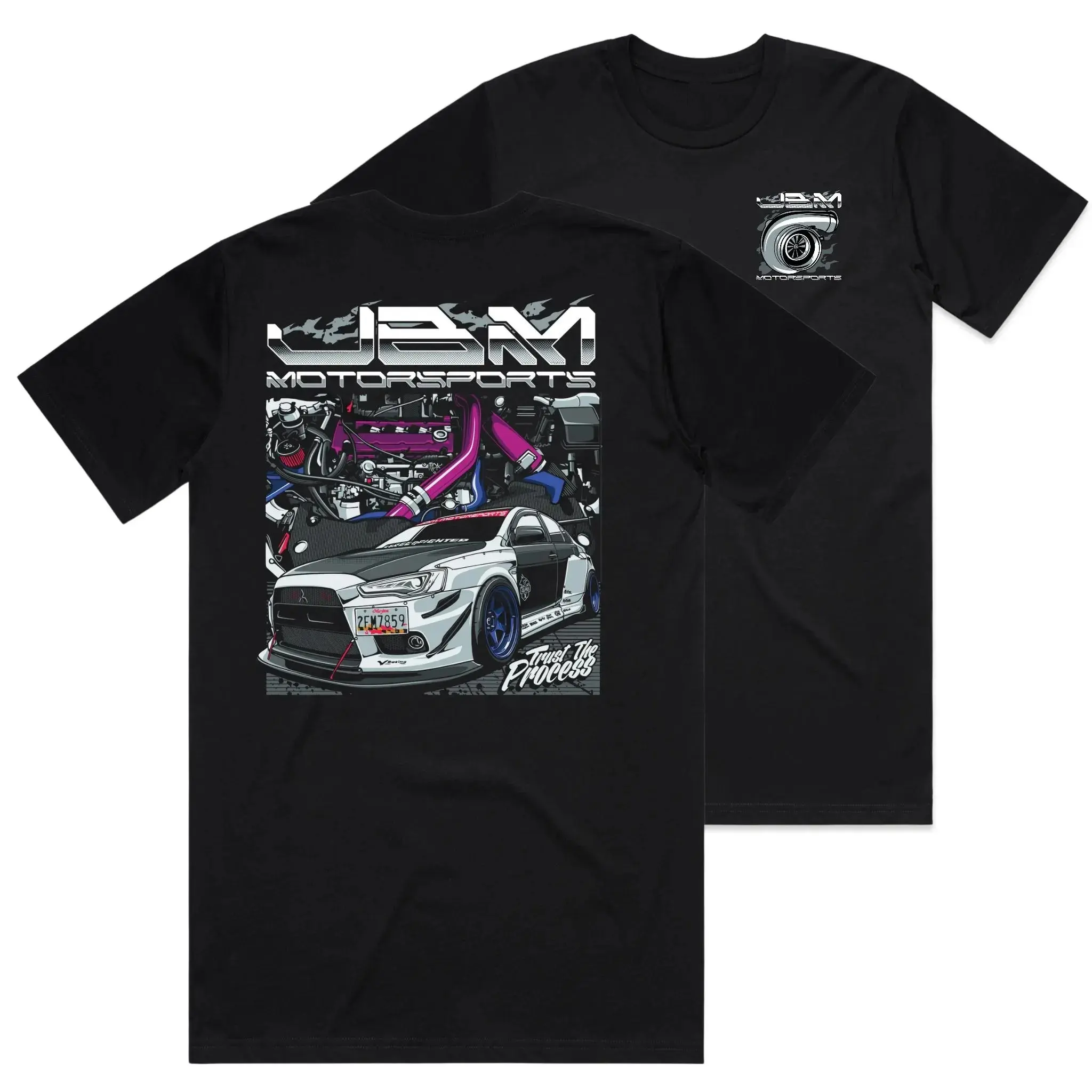 JDM Lancer Evo X Car T-Shirt Sweatshirt Hoodie - Tuner Streetwear Tee 2 Sided - Gift for Car Lovers