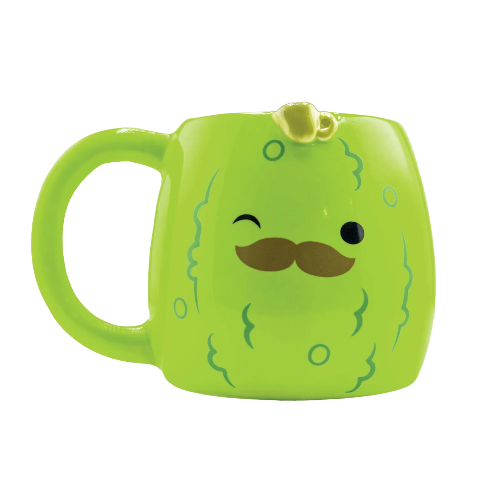 BigMouth x Squishmallows Charles the Pickle Desktop Mug — Novelty Coffee Mug & Pen Holder Desk Cup, Collectible Desk Accessory, Cute Gift for Squishmallows Fans & Coworkers