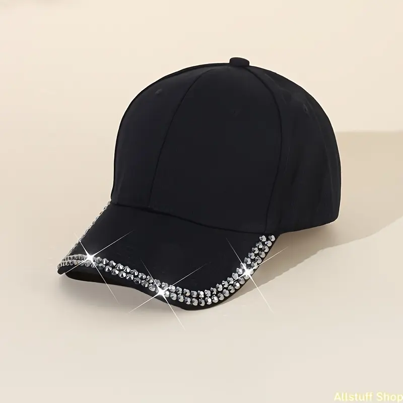 Solid Color Snapback Cap, Adjustable and Lightweight Baseball Hat for Men & Women, Ideal for Daily Casual Wear & Hiking, Black Cap, Outdoor, Baseball Cap