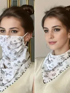 New Triangle Scarf Mask, Windproof Shawl, Comfortable Breathable, Fashion Color Match, Stylish Accessory for Daily Use, Windproof Face Mask