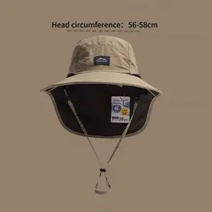 Bucket Sun Hat UPF50+ Wide Brim Neck Flap Breathable Mesh Foldable 2026 New Full Face Sun Protection Hat For Men Women Fishing Hiking Beach Camping Outdoor Travel Gear