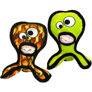 Tuffy Dog Toys G3 Alien Durable Plush Dog Toy - 7"x7"x5" Washable & Floats Tough Tri-Pod Toy for Rough Pups Indoors