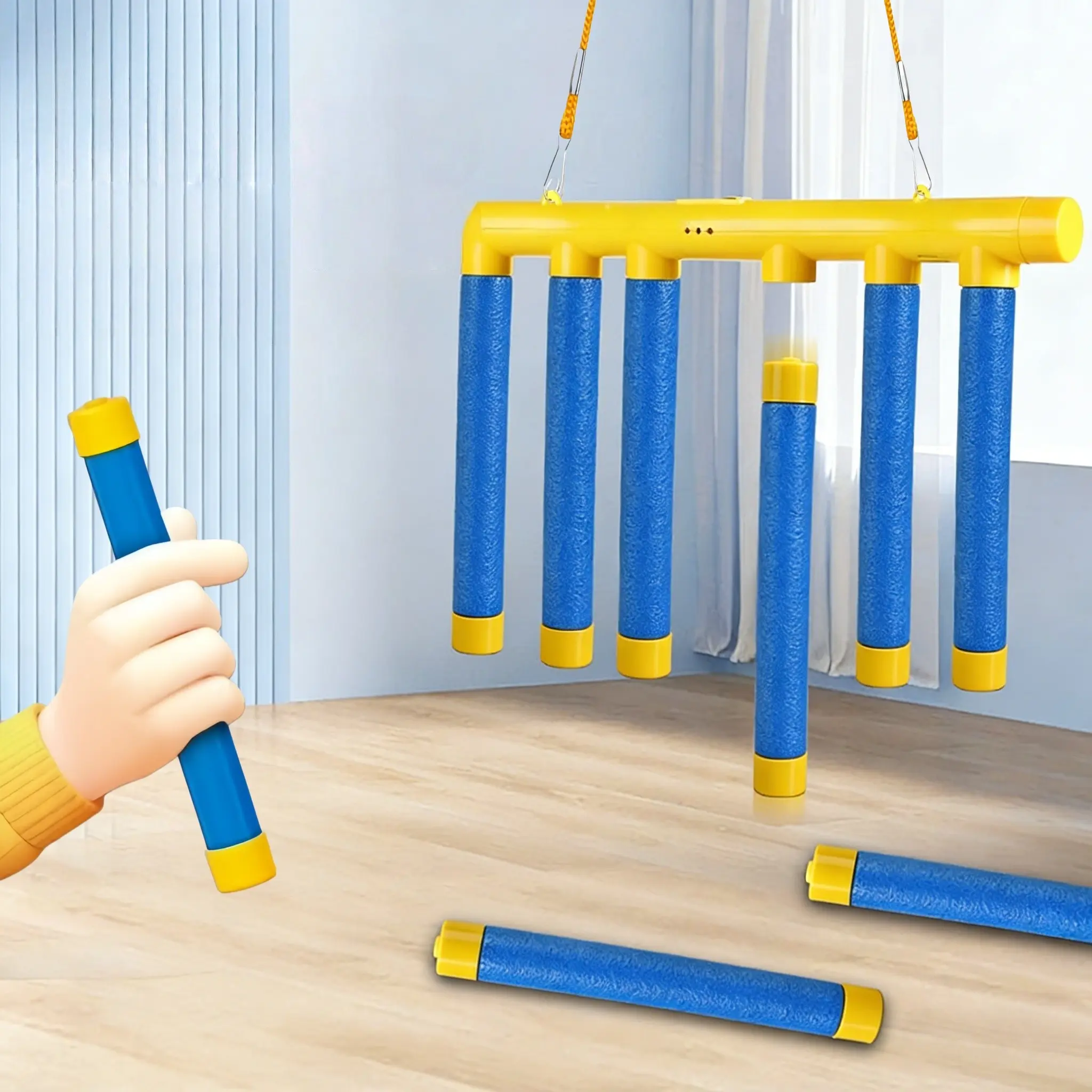 1 Set React Stick Game Set, Reaction Training Toy, Hand-Eye Coordination Challenge, Adjustable Speed Catching Game, Family Fun Game, Gift