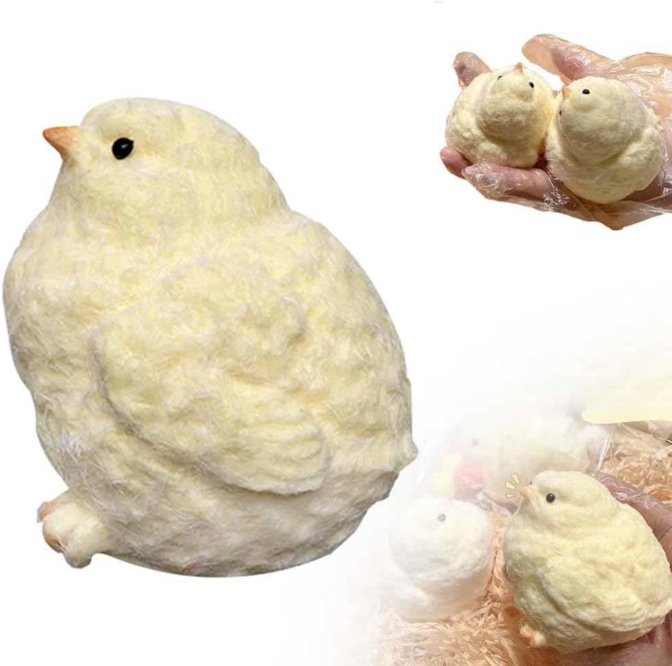 2025 New Gifts 2 Pack - Handmade Chick Squishy Toy Super Soft Squishy Silicone Squeeze Toy Stress Relief, Fidget Toy for Adults Kids Boys Girls Adult Toys TABA