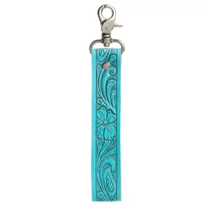 Blooming Meadow Key Fob in Turquoise