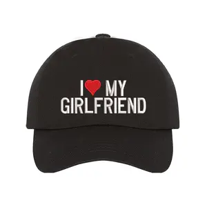 I Love My Girlfriend Baseball Hat - I Heart My Girlfriend Baseball Cap - Girlfriend Baseball Hat