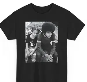 Young Michael Jackson & Janet Shirt, 90S 80S Pop King Shirt, Unisex S-5Xl