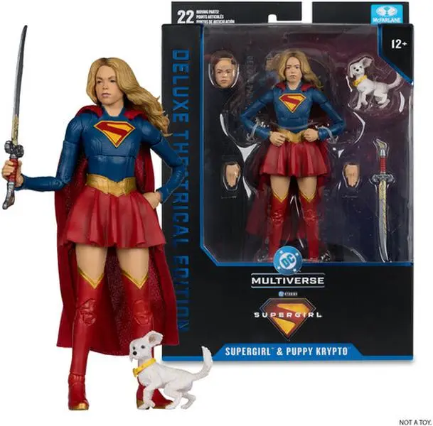 McFarlane Toys - DC Multiverse - Supergirl Movie - 7" Supergirl & Puppy Krypto Action figurine/statue (Deluxe Theatrical Edition)  [COLLECTIBLES]