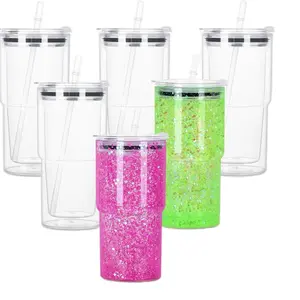 18 Oz Acrylic Snowglobe Tumbler customized