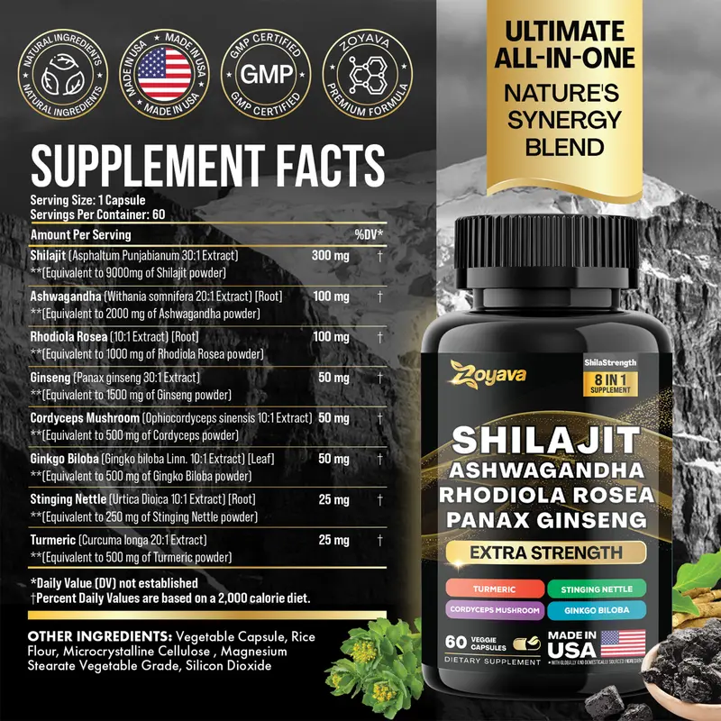 Hormone Vitality Trio - Zoyava Myo-Inositol, Sea Moss, & Shilajit Supplements - All-in-One Multivitamin with Extra Strength Ingredients - MADE IN USA 3