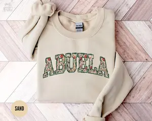 Abuela Christmas Sweatshirt, Floral Grandma Crewneck, New Abuela Gift, Pregnancy Announcement, Latin Grandma Shirt, Spanish Granny Sweater