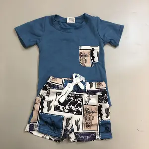 Boy Summer Outfit Summer Shorts Set Western Clothes Boy Summer Clothing Set