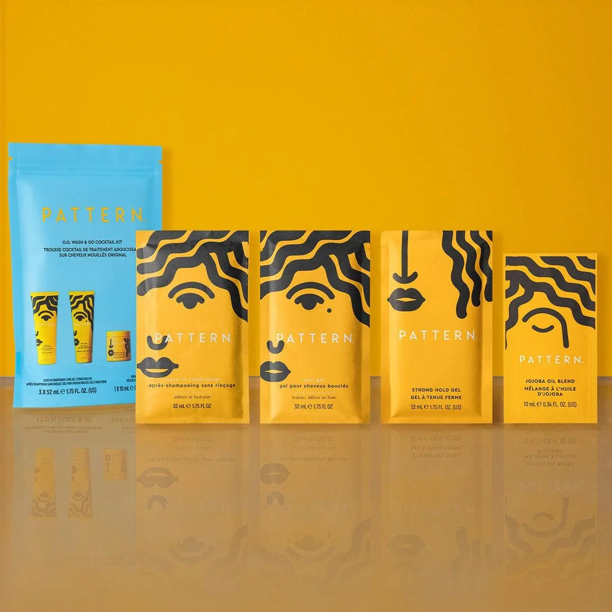 PATTERN Beauty Juicy Wash & Go Cocktail | 4-Piece Discovery Set for Curly & Coily Hair