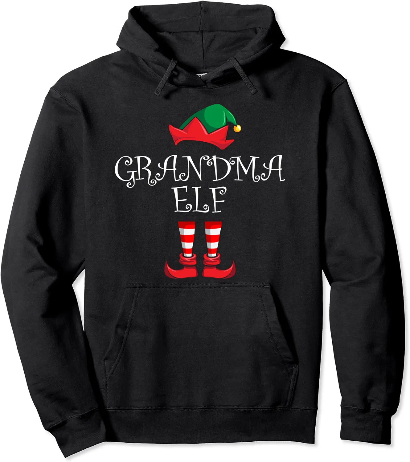 Grandma Elf Matching Family Christmas Pajama Grandma Elf Pullover Hoodie - Yoandymira Shop 32B09HK781NQ