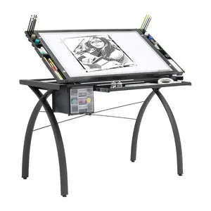 Artograph Futura Light Table for Artists with Storage & Dimmable Glass Work Top