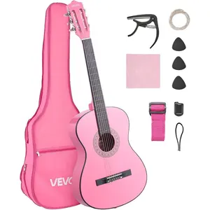 VEVOR Acoustic Guitar, Classical Guitar Starter Kit for Beginners, with Nylon Strings, Basswood Guitar, for Kids Adults Girls Boys StudentsVEVOR Super Brand Day