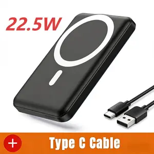 2026 US Spring Glow Up campaign 5000mAh Magnetic Power Bank.22.5W Portable Charger with Type-C Cable Included.Wireless Fast Charger for iPhone 12–17 Pro/Pro Max. rechargeable